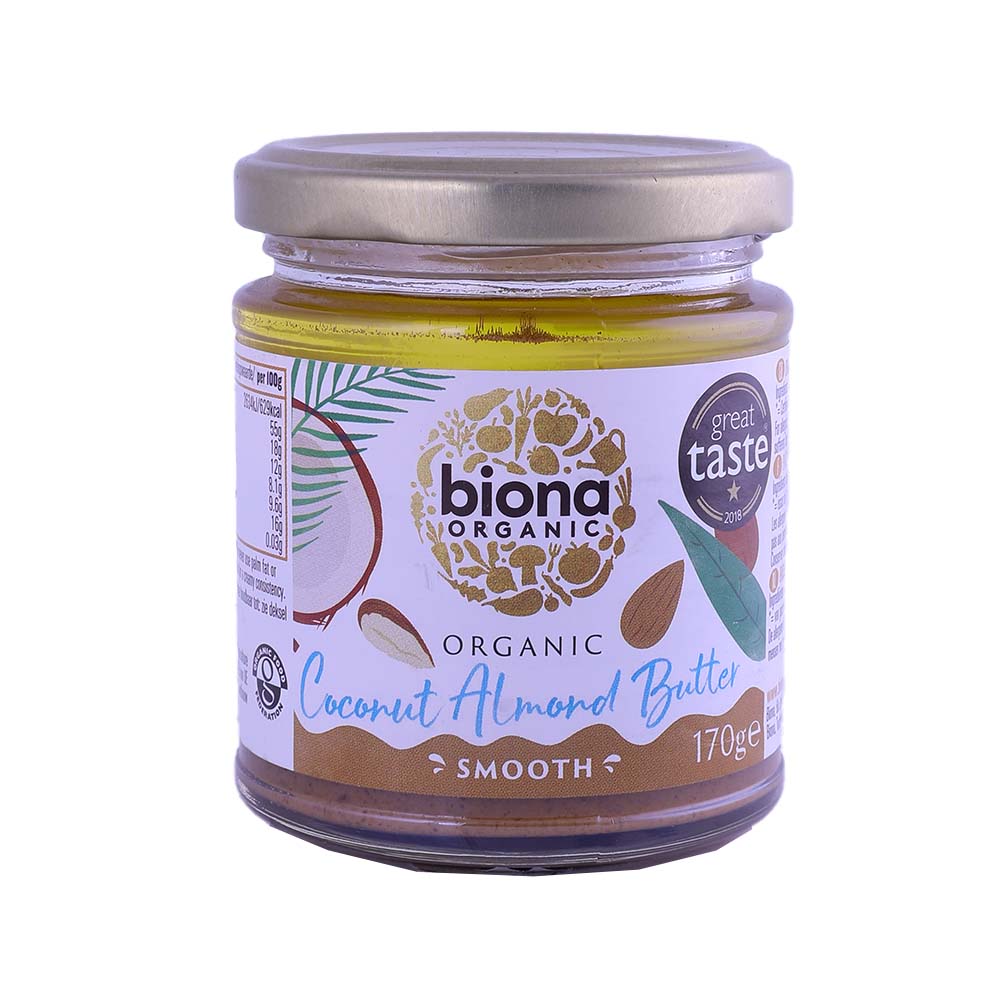 Biona Organic Coconut Almond Butter 170g - Available at Alosra Online Supermarket