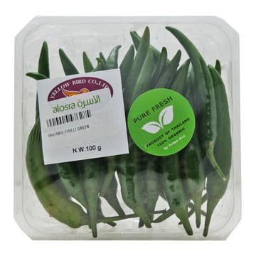 Yellow Bird Organic Green Chilli 100g 