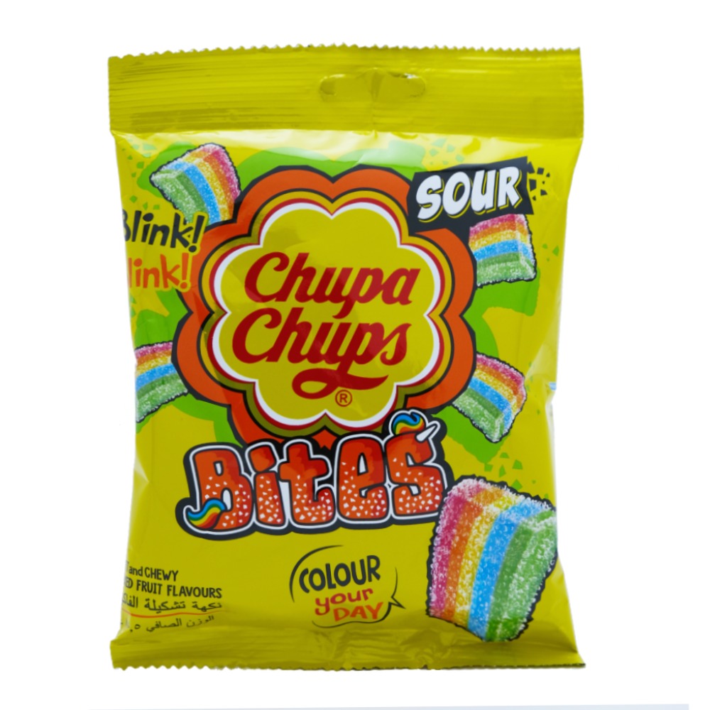 Chupa Chups Sour Bites Mixed Fruit Flavour Candy 90g
