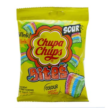 Chupa Chups Sour Bites Mixed Fruit Flavour Candy 90g 