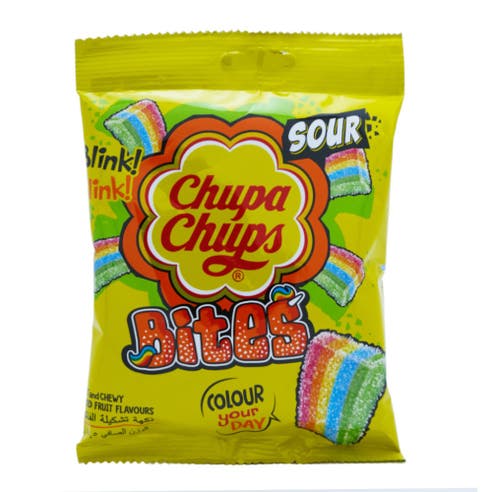 Chupa Chups Sour Bites Mixed Fruit Flavour Candy 90g 