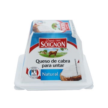 Soignon Natural Spreadable Goat Cheese 140g - Available at Alosra Online Supermarket