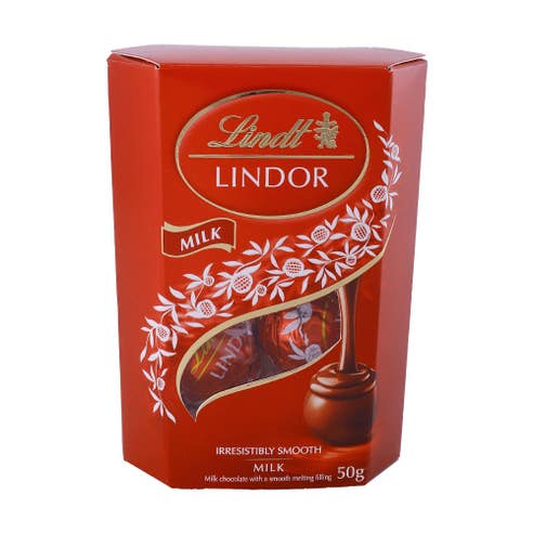 Lindt Lindor Milk Chocolate Cornet 50g - Available at Alosra Online Supermarket