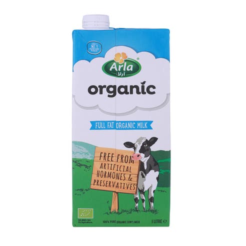 Arla Organic Full Fat UHT Milk 1L - Available at Alosra Online Supermarket