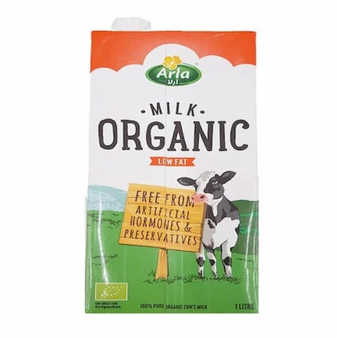 Arla Organic Low Fat UHT Milk 1L - Available at Alosra Online Supermarket