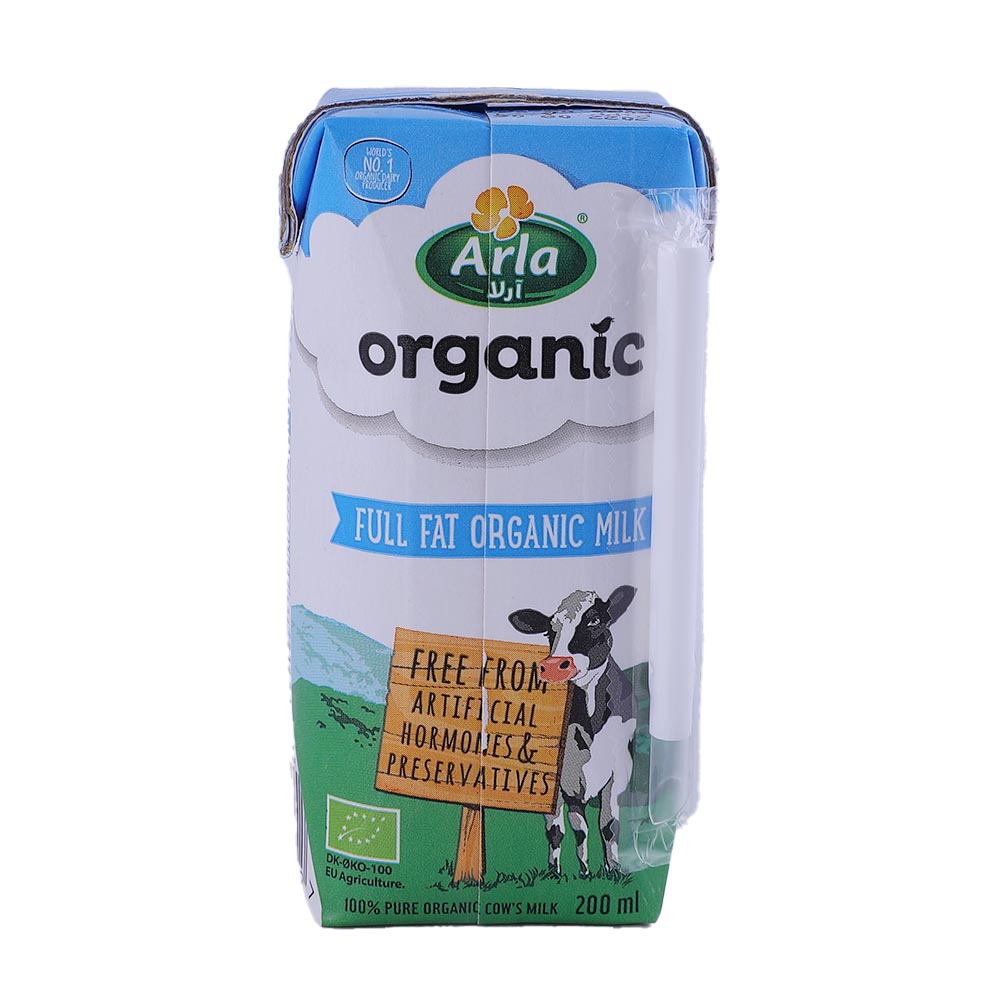 Arla Organic Full Fat UHT Milk 200ml - Available at Alosra Online Supermarket