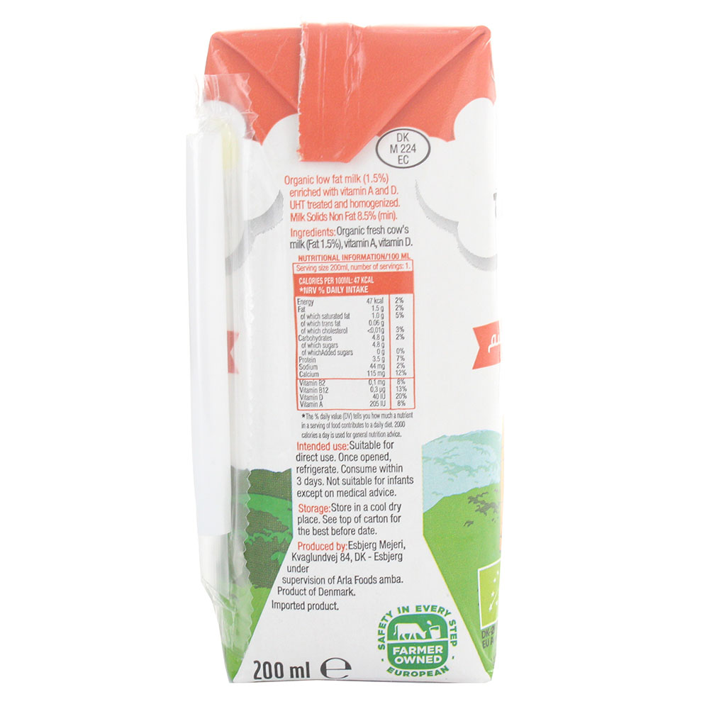 Arla Organic UHT Milk 1.5% 200ml - Bahrain Alosraonline supermarket