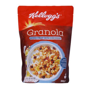 Kellogg's Mixed Fruits With Coconut Granola 380g - Available at Alosra Online Supermarket