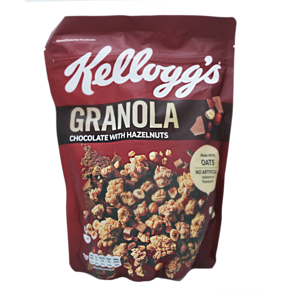Kelloggs Chocolate With Hazlenuts Granola 380g - Available at Alosra Online Supermarket