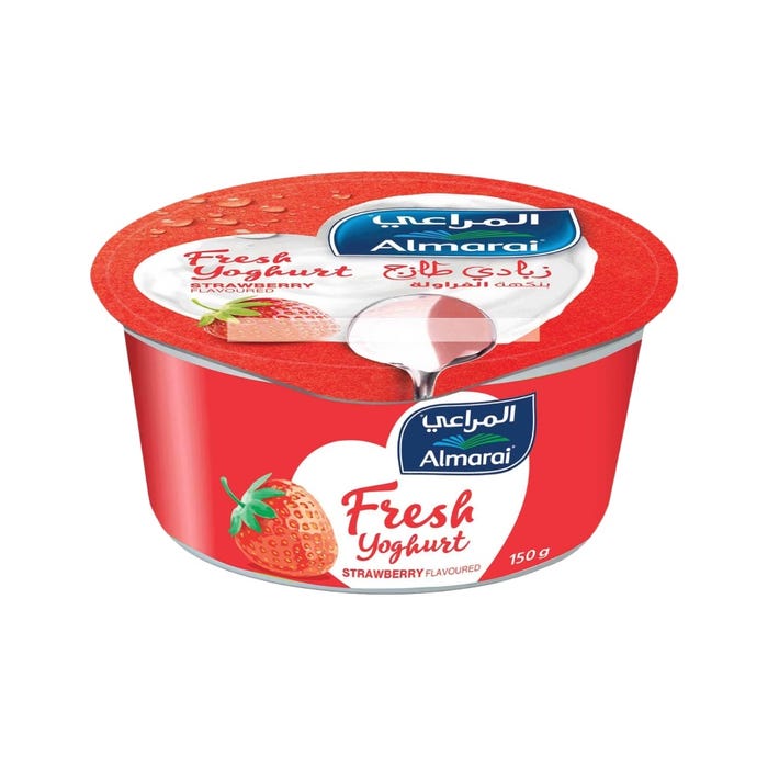 Almarai Strawberry Fresh Yoghurt 150g - Available at Alosra Online Supermarket