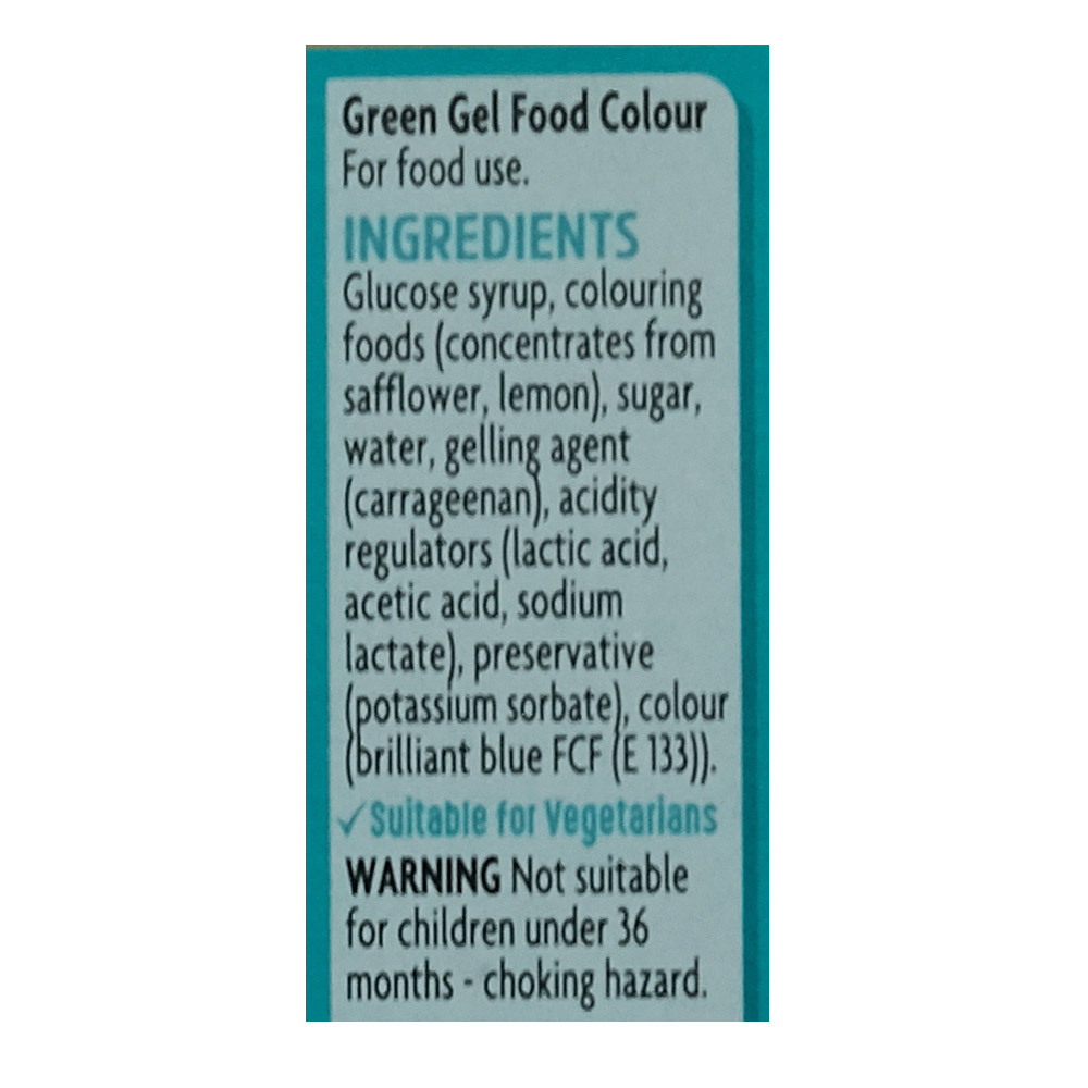 Dr Oetker Green Food Colour Gel 15g back image