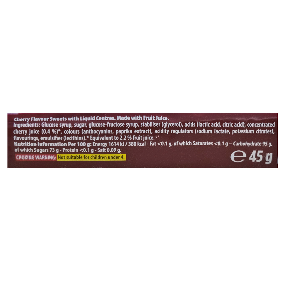 Halls Soothers Cherry Lozenges 45g back image