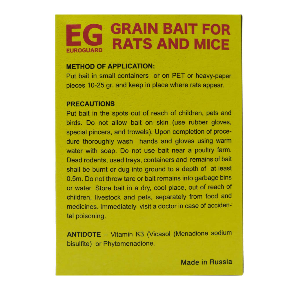 Grain Bait for Rats and Mice 100g back image