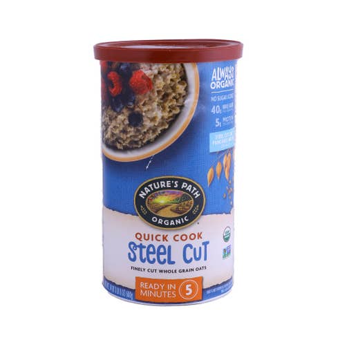 Nature's Path Organic Quick Cook Steel Cut Wholegrain Oats 24Oz - Available at Alosra Online Supermarket