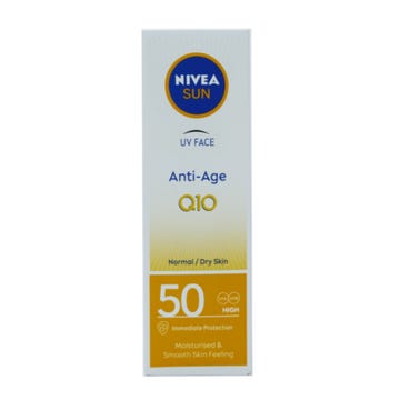Nivea Sun Anti-Age Q10 SPF 50 Face Cream 50ml - Available at Alosra Online Supermarket