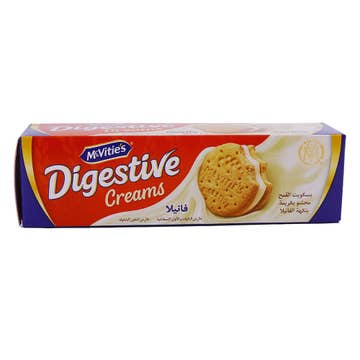 McVitie's Digestive Vanilla Cream Biscuits 100g - Available at Alosra Online Supermarket