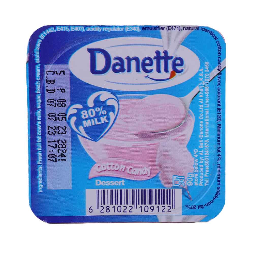 Danette Cotton Candy Dessert 90g back image