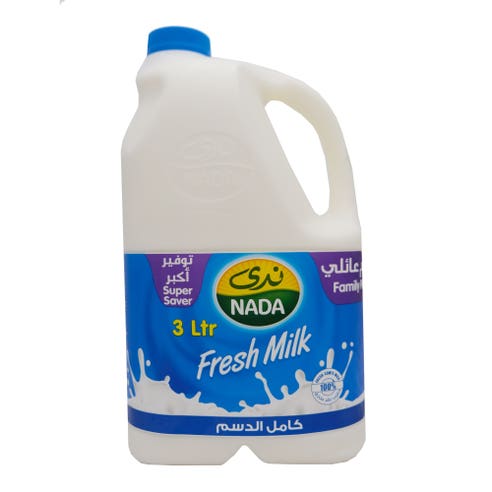 Nada Fresh Milk 3L - Available at Alosra Online Supermarket