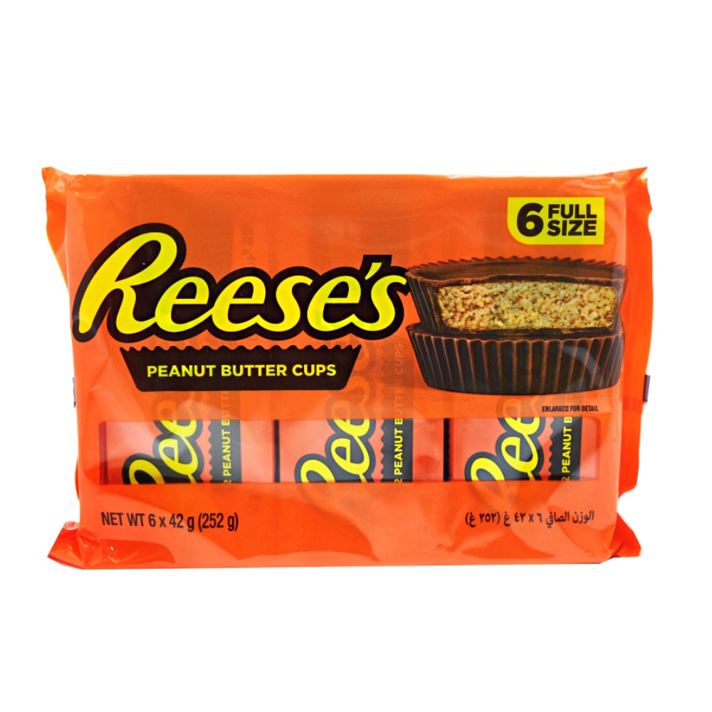Reese's Peanut Butter Cups 6 Pack 252g - Available at Alosra Online Supermarket
