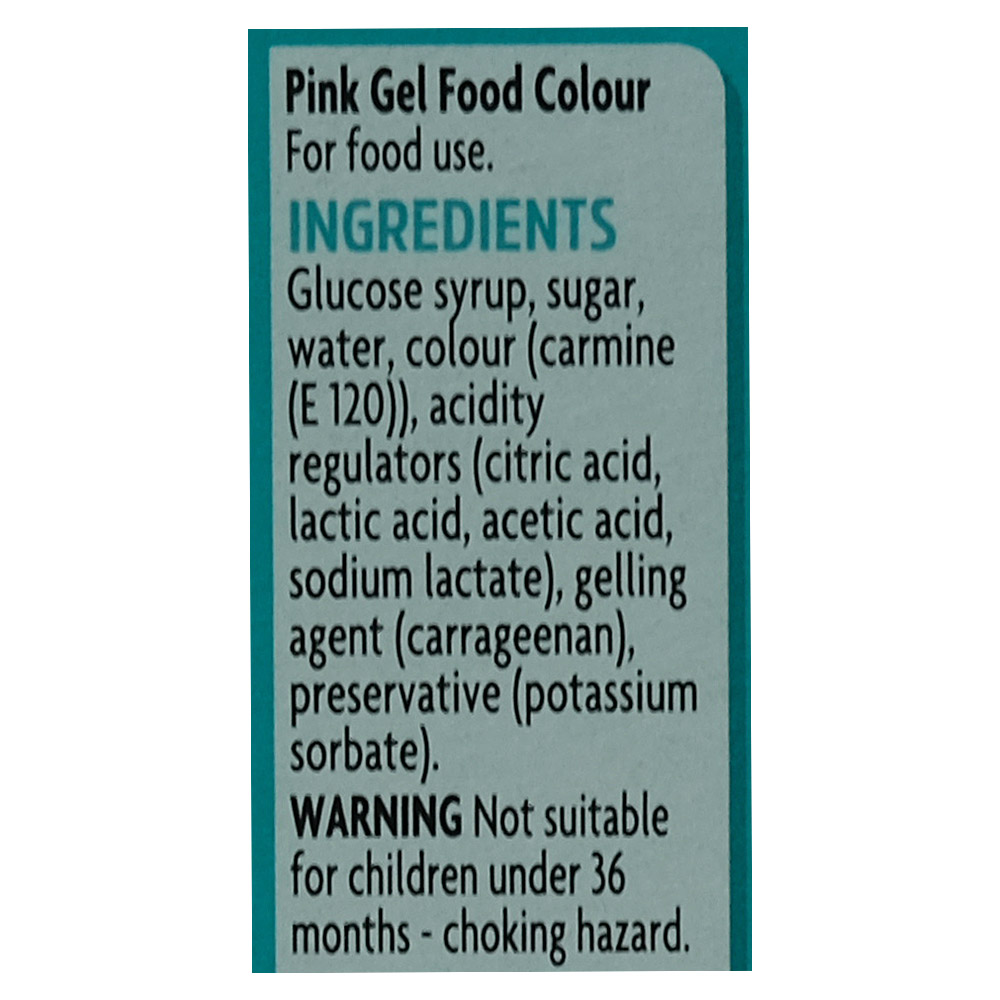 Dr.Oetker Pink Food Color Gel 15g back image