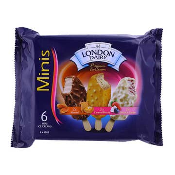 London Dairy Premium Vanilla Ice Cream 60ml [6 Pack] - Available at Alosra Online Supermarket