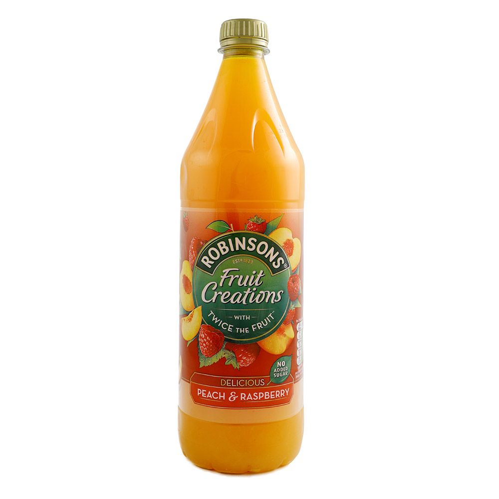Robinsons Fruit Creations Peach & Raspberry 1L - Available at Alosra Online Supermarket