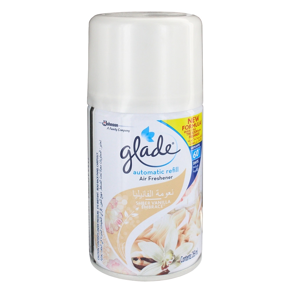 Glade Automatic Refill Sheer Vanilla Embrace Air Refreshner 269ml - Available at Alosra Online Supermarket