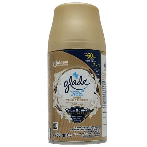 Glade Automatic Refill Sheer Vanilla Embrace Air Refreshner 269ml - Available at Alosra Online Supermarket
