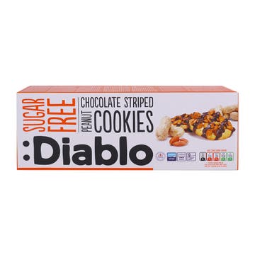 Diablo Chocolate Striped Peanut Cookies 150g