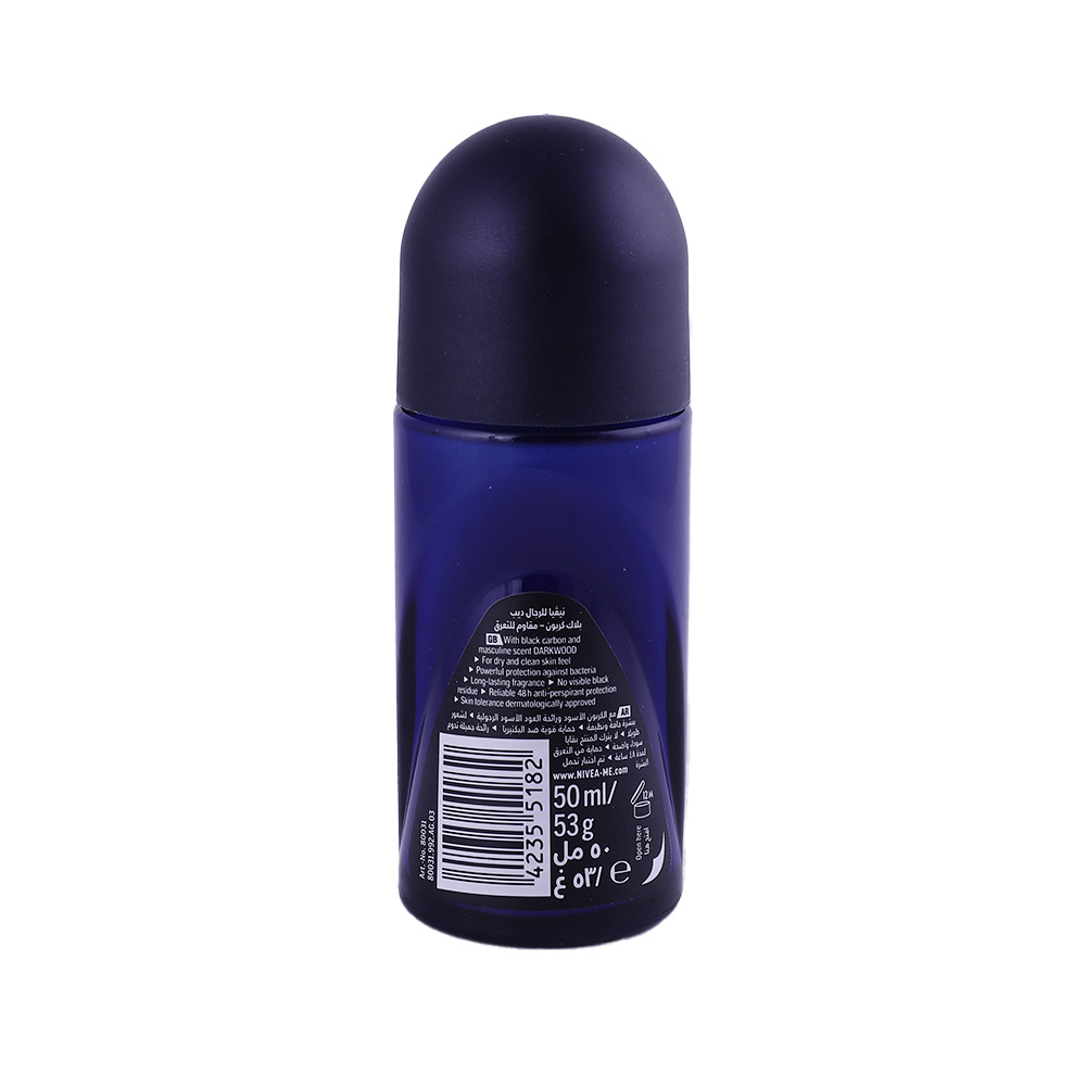 Nivea Men Deep Black Carbon Deodorant Roll-On 50ml back image