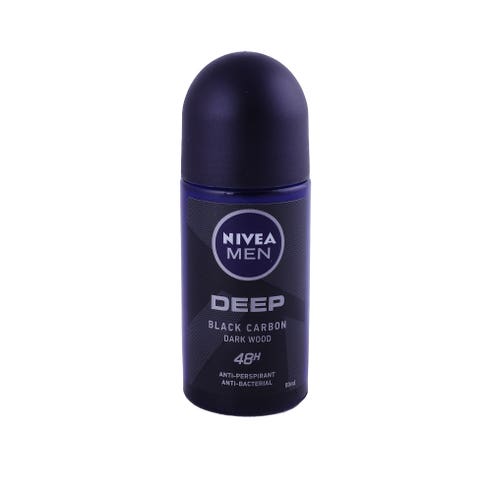 Nivea Men Deep Black Carbon Deodorant Roll-On 50ml - Available at Alosra Online Supermarket