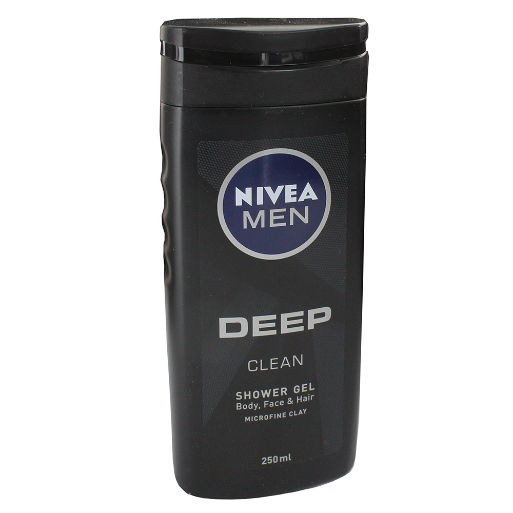 Nivea Men Deep Clean Shower Gel 250ml - Available at Alosra Online Supermarket