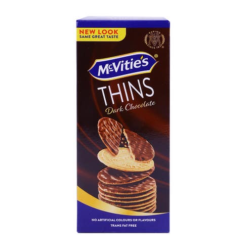 McVitie's Thins Dark Chocolate Biscuits 150g - Available at Alosra Online Supermarket