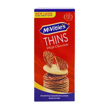 McVitie's Thins Milk Chocolate Biscuits 150g - Available at Alosra Online Supermarket