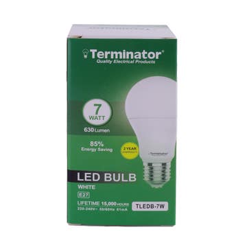 Terminator LED Bulb 7W E27 White - Available at Alosra Online Supermarket