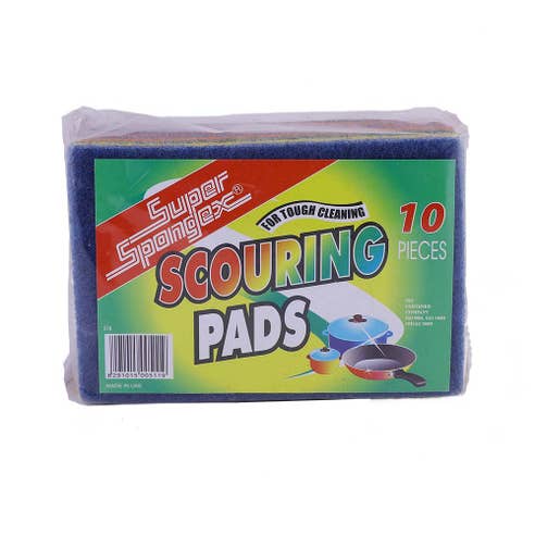 Super Spongex Scouring Pads [10 Pieces] - Available at Alosra Online Supermarket