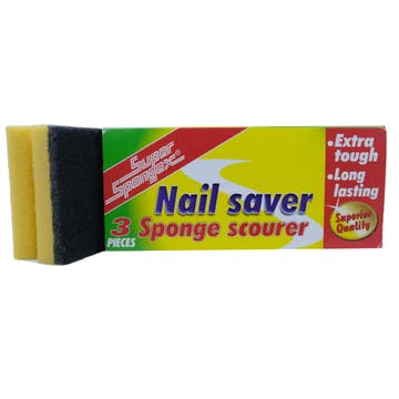 Super Spongex Nail Saver Sponge Scourer [3 Pieces] - Available at Alosra Online Supermarket