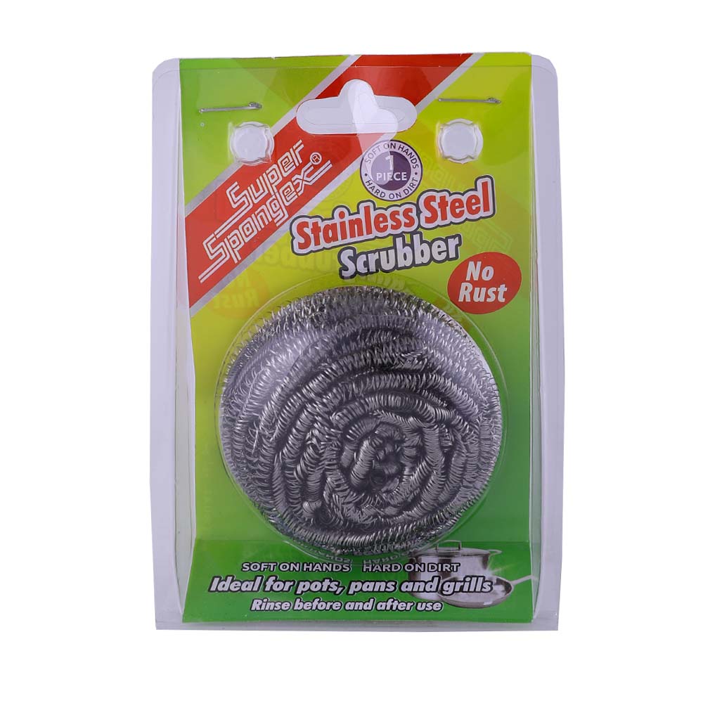 Super Spongex Stainless Steel Scrubber - Available at Alosra Online Supermarket