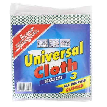 Super Spongex Universal Cloth 38x40cm 3's - Available at Alosra Online Supermarket