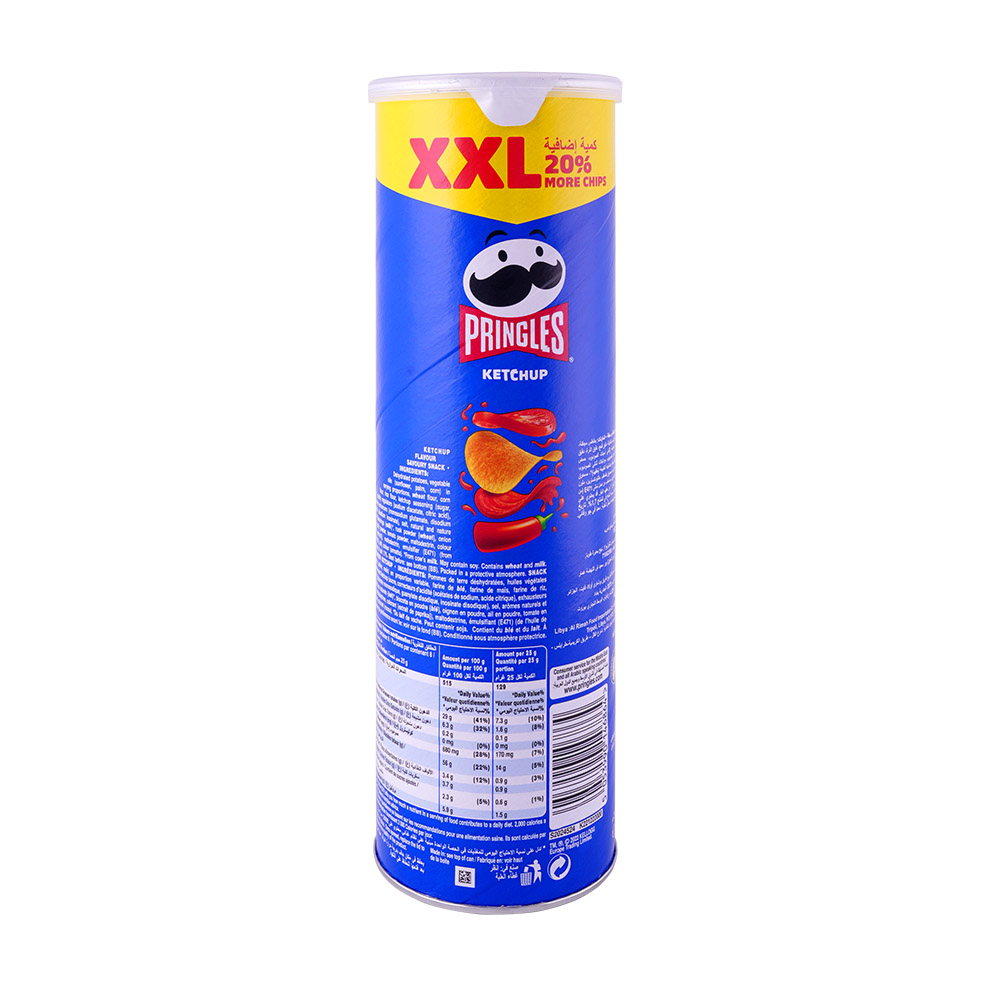 Pringles Ketchup Potato Chips 200g back image