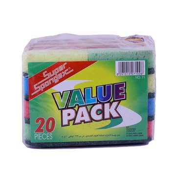 Super Spongex Sponge Scourer Value Pack [20 Pieces] - Available at Alosra Online Supermarket