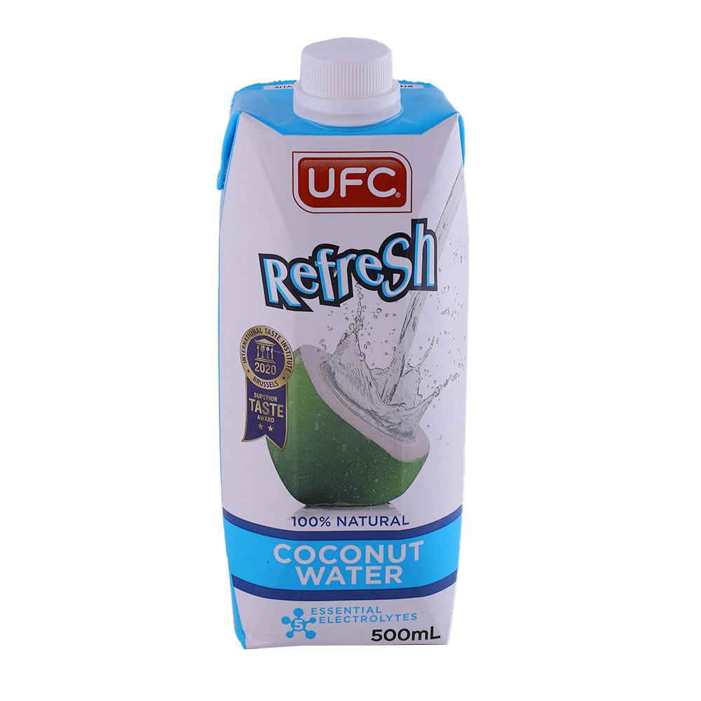 UFC Refresh Coconut Water 500ml - Available at Alosra Online Supermarket