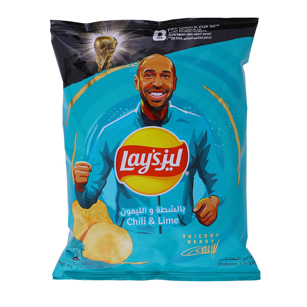 Lays Chili & Lime Potato Chips 48g - Available at Alosra Online Supermarket