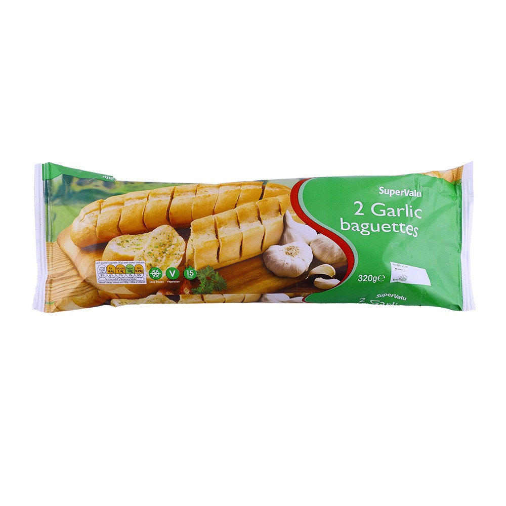 SuperValu Garlic Baguettes 2's 320g - Available at Alosra Online Supermarket
