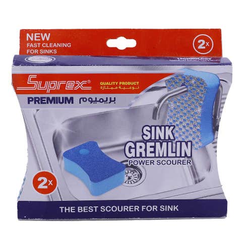 Suprex Premium Sink Gremlin Power Scourer 2 Pieces [Special Offer] - Available at Alosra Online Supermarket