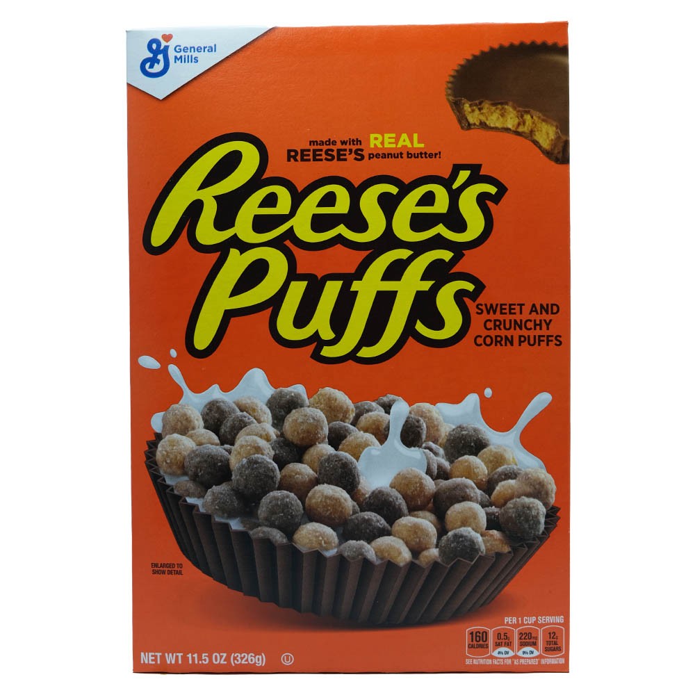 General Mills Reese's Puffs Peanut Butter Puffs Cereal 326g - Available at Alosra Online Supermarket
