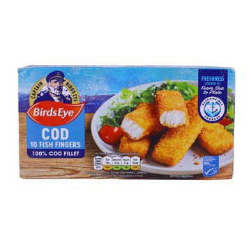 Birds Eye Cod Fish Fingers 10 Pieces 280g - Available at Alosra Online Supermarket