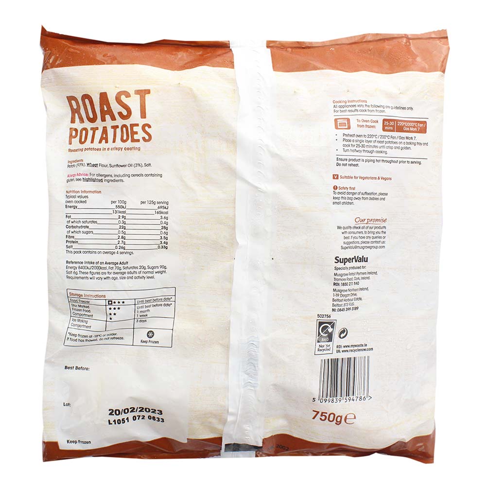 SuperValu Roast Potatoes 750g - Bahrain Alosraonline store