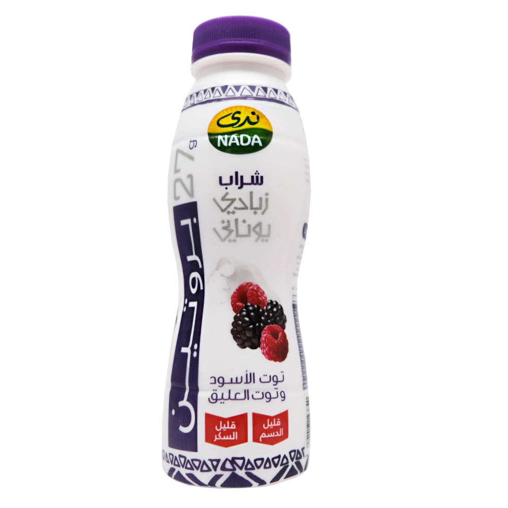Nada Blackberry & Raspberry Drinking Greek Yoghurt 330ml back image