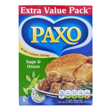 Paxo Sage & Onion Stuffing Mix 340g - Available at Alosra Online Supermarket